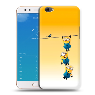 Силиконовый чехол на OPPO F3 Plus с принтом Миньоны