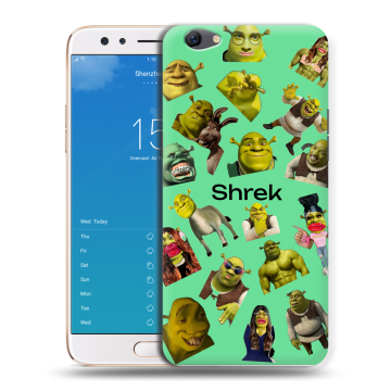Силиконовый чехол на OPPO F3 Plus с принтом Шрек Shrek Силиконовый чехол на OPPO F3 Plus с принтом Шрек Shrek