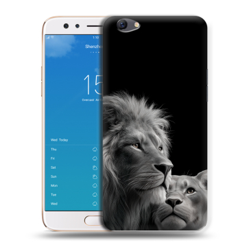 Силиконовый чехол на OPPO F3 Plus с принтом Лев кошки Силиконовый чехол на OPPO F3 Plus с принтом Лев кошки