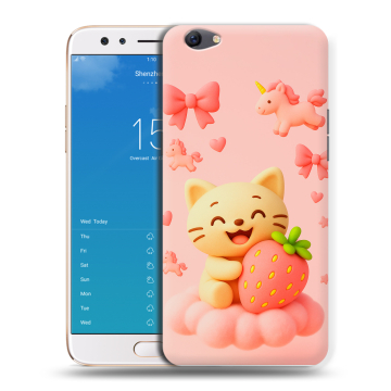 Силиконовый чехол на OPPO F3 Plus с принтом для девочек