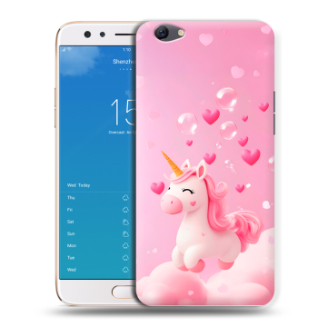 Силиконовый чехол на OPPO F3 Plus с принтом Единорог