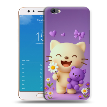 Силиконовый чехол на OPPO F3 Plus с принтом для девочек