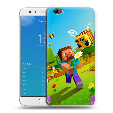 Силиконовый чехол на OPPO F3 Plus с принтом Майнкрафт Minecraft Силиконовый чехол на OPPO F3 Plus с принтом Майнкрафт Minecraft