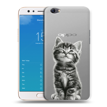 Силиконовый чехол на OPPO F3 Plus с принтом Котенок