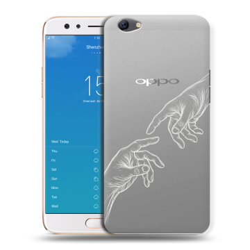 Силиконовый чехол на OPPO F3 Plus с принтом Сотворение мира Силиконовый чехол на OPPO F3 Plus с принтом Сотворение мира