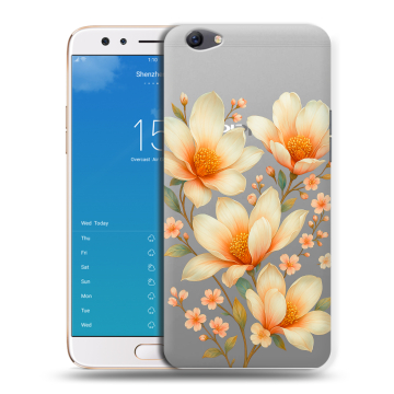 Силиконовый чехол на OPPO F3 Plus с принтом Цветы Силиконовый чехол на OPPO F3 Plus с принтом Цветы