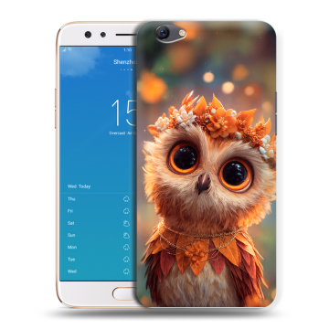 Силиконовый чехол на OPPO F3 Plus с принтом Милая сова Силиконовый чехол на OPPO F3 Plus с принтом Милая сова