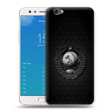Силиконовый чехол на OPPO F3 Plus с принтом Герб Флаг СССР Силиконовый чехол на OPPO F3 Plus с принтом Герб Флаг СССР