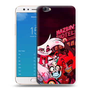 Силиконовый чехол на OPPO F3 Plus с принтом Hazbin Hotel Отель Хазбин