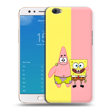 Силиконовый чехол на OPPO F3 Plus с принтом Спанч боб Спанчбоб