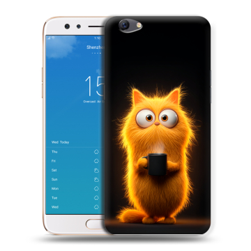 Силиконовый чехол на OPPO F3 Plus с принтом Смешной кот