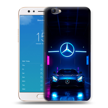 Силиконовый чехол на OPPO F3 Plus с принтом Mercedes Мерседес