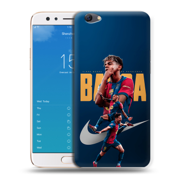 Силиконовый чехол на OPPO F3 Plus с принтом Барселона Barca Yamal 