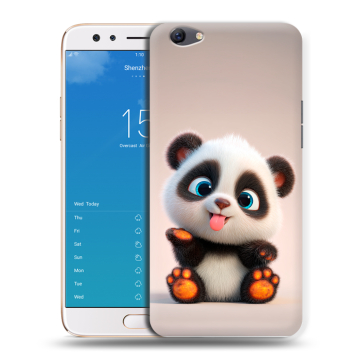 Силиконовый чехол на OPPO F3 Plus с принтом милая панда