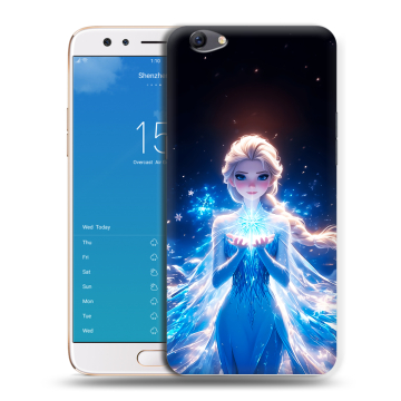 Силиконовый чехол на OPPO F3 Plus с принтом Холодное сердце Frozen