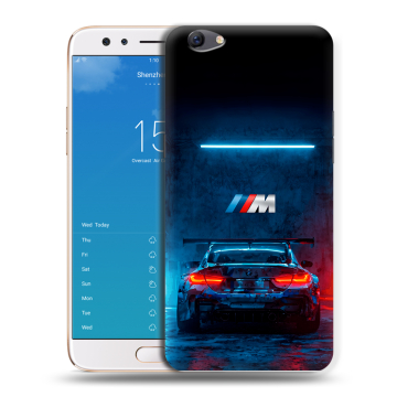 Силиконовый чехол на OPPO F3 Plus с принтом BMW БМВ