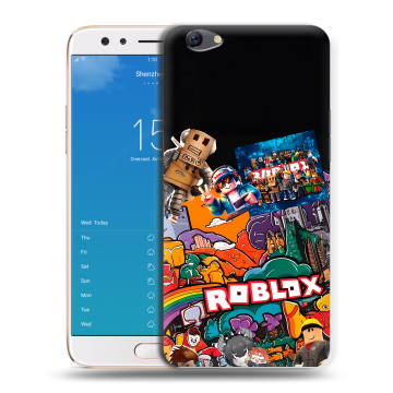 Силиконовый чехол на OPPO F3 Plus с принтом Roblox Роблокс