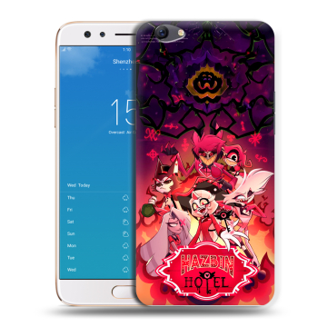Силиконовый чехол на OPPO F3 Plus с принтом Hazbin Hotel Отель Хазбин