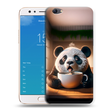 Силиконовый чехол на OPPO F3 Plus с принтом смешная панда