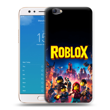 Силиконовый чехол на OPPO F3 Plus с принтом Roblox Роблокс