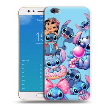 Силиконовый чехол на OPPO F3 Plus с принтом Лило и Стич Силиконовый чехол на OPPO F3 Plus с принтом Лило и Стич