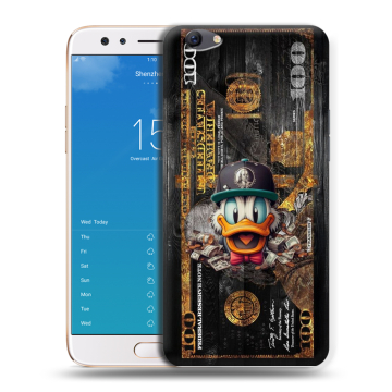 Силиконовый чехол на OPPO F3 Plus с принтом Дональд Дак Доллар