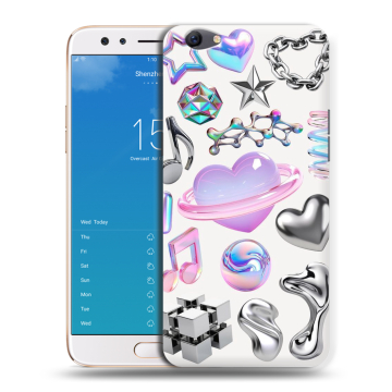 Силиконовый чехол на OPPO F3 Plus с принтом Y2K