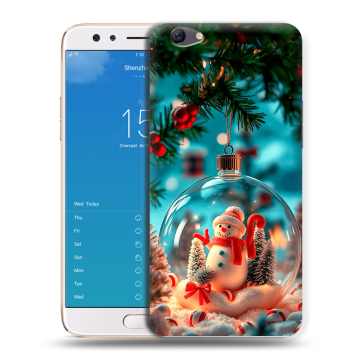 Силиконовый чехол на OPPO F3 Plus с принтом Новый год Силиконовый чехол на OPPO F3 Plus с принтом Новый год