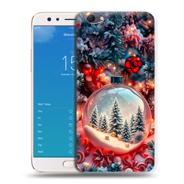 Силиконовый чехол на OPPO F3 Plus с принтом Новый год Силиконовый чехол на OPPO F3 Plus с принтом Новый год