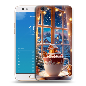 Силиконовый чехол на OPPO F3 Plus с принтом Новый год Силиконовый чехол на OPPO F3 Plus с принтом Новый год