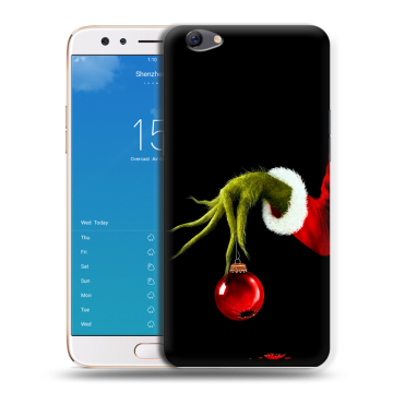Силиконовый чехол на OPPO F3 Plus с принтом Новый год Гринч Силиконовый чехол на OPPO F3 Plus с принтом Новый год Гринч