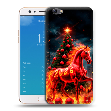 Силиконовый чехол на OPPO F3 Plus с принтом Новый год Силиконовый чехол на OPPO F3 Plus с принтом Новый год