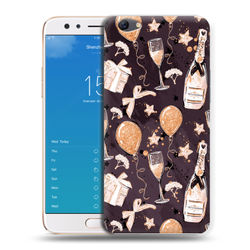 Силиконовый чехол на OPPO F3 Plus с принтом Новый год Силиконовый чехол на OPPO F3 Plus с принтом Новый год