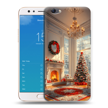 Силиконовый чехол на OPPO F3 Plus с принтом Новый год