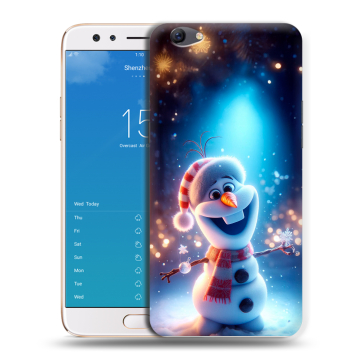 Силиконовый чехол на OPPO F3 Plus с принтом Новый год