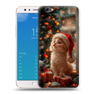 Силиконовый чехол на OPPO F3 Plus с принтом Новый год