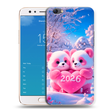 Силиконовый чехол на OPPO F3 Plus с принтом Новый год