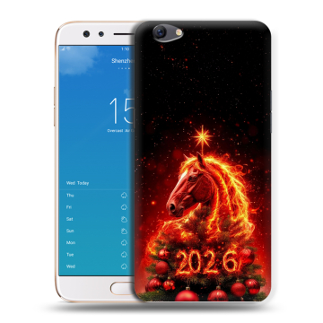 Силиконовый чехол на OPPO F3 Plus с принтом Новый год