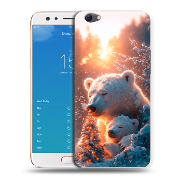 Силиконовый чехол на OPPO F3 Plus с принтом Новый год