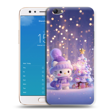 Силиконовый чехол на OPPO F3 Plus с принтом Новый год