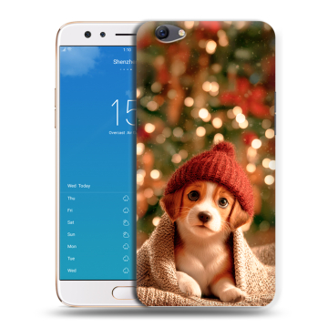 Силиконовый чехол на OPPO F3 Plus с принтом Новый год