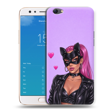 Силиконовый чехол на OPPO F3 Plus с принтом женский