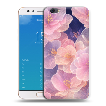 Силиконовый чехол на OPPO F3 Plus с принтом женский