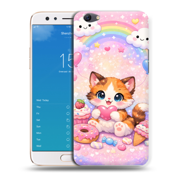 Силиконовый чехол на OPPO F3 Plus с принтом для девочек