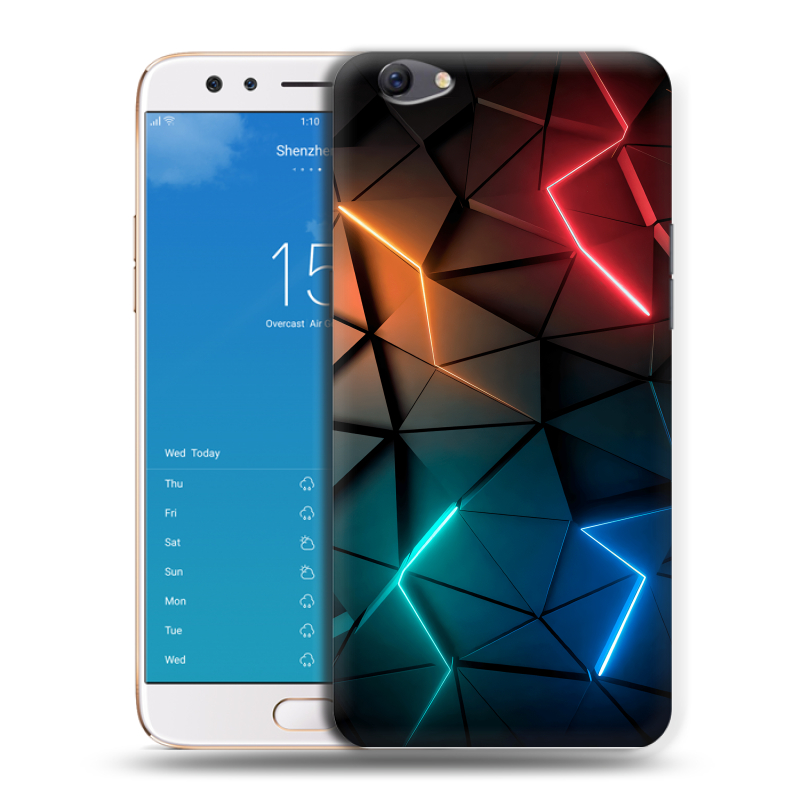 Силиконовый чехол на OPPO F3 Plus с принтом Абстракция неон Силиконовый чехол на OPPO F3 Plus с принтом Абстракция неон