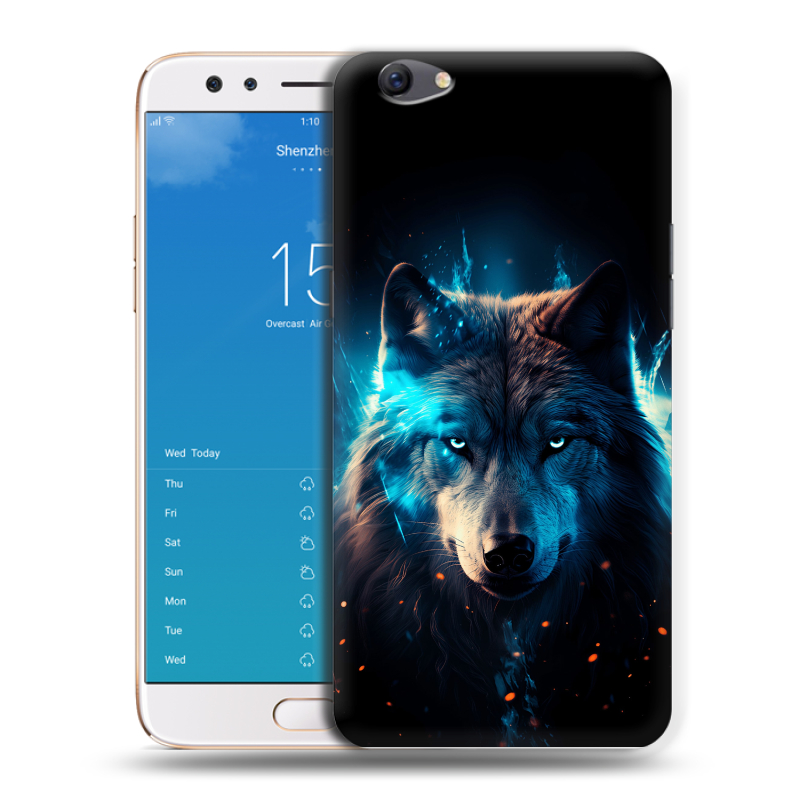 Силиконовый чехол на OPPO F3 Plus с принтом Волк ночной Силиконовый чехол на OPPO F3 Plus с принтом Волк ночной