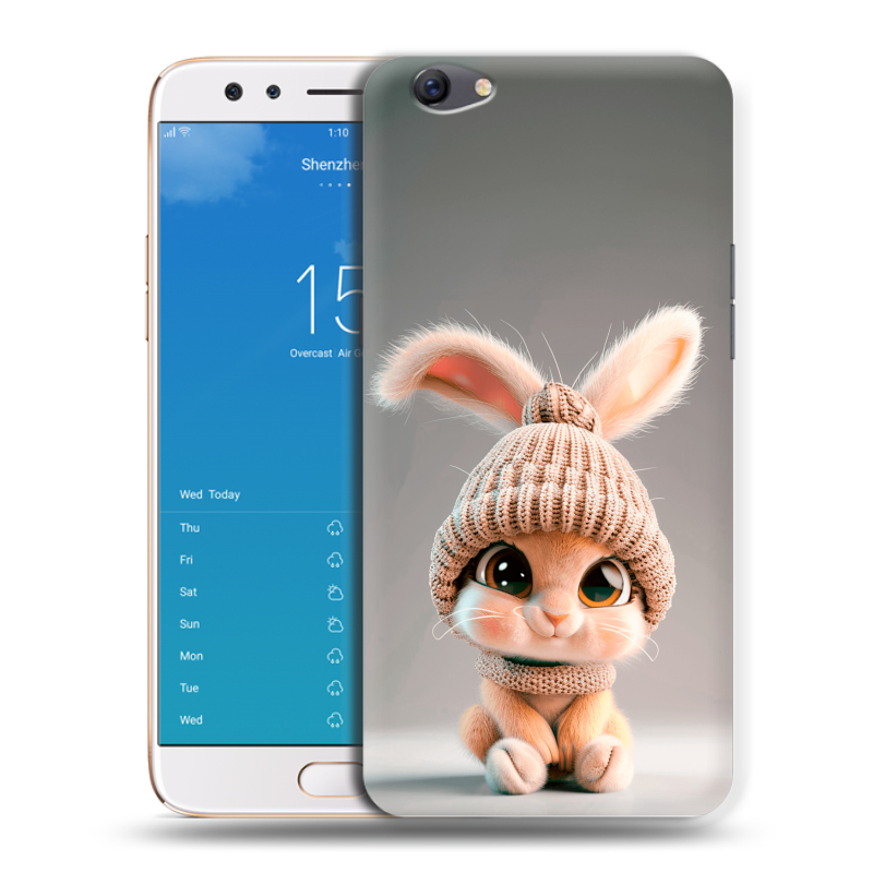 Силиконовый чехол на OPPO F3 Plus с принтом Кролик Силиконовый чехол на OPPO F3 Plus с принтом Кролик