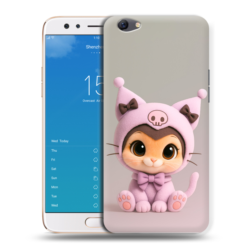 Силиконовый чехол на OPPO F3 Plus с принтом Куроми Kuromi Силиконовый чехол на OPPO F3 Plus с принтом Куроми Kuromi