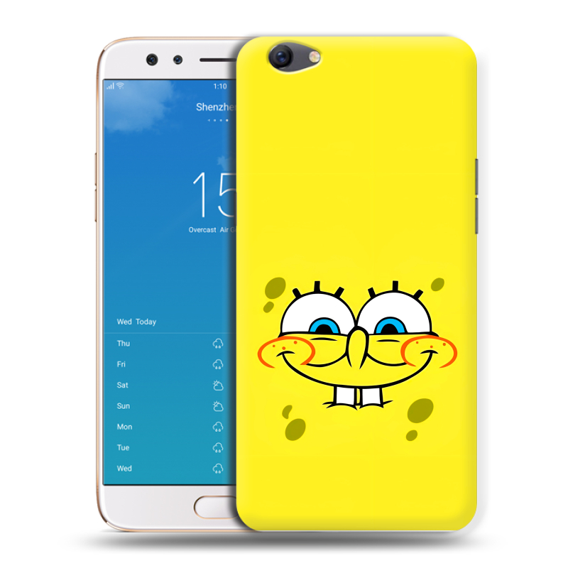 Пластиковый чехол на OPPO F3 Plus с принтом спанчбоб спанч боб Пластиковый чехол на OPPO F3 Plus с принтом спанчбоб спанч боб