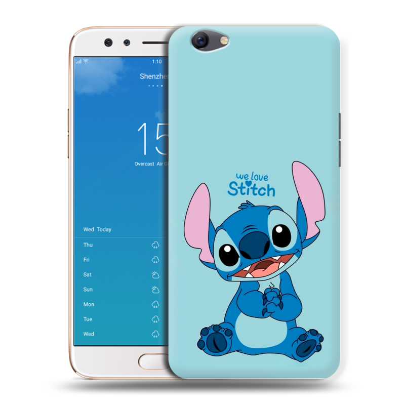 Силиконовый чехол на OPPO F3 Plus с принтом Лило и Стич Силиконовый чехол на OPPO F3 Plus с принтом Лило и Стич